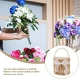 thumbnail image 2 of Wedding Small Flower Girl Basket, Wicker Rattan Flower Basket with Pearl Handle for Wedding Home Decor Picnic, Party, 2 of 8