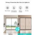 thumbnail image 4 of Window Privacy Film Brown Checkered Stained Glass Window Film Decorative Sun Block Window Cover Farmhouse Buffalo Plaid Window Clings Static Adhesive Sticker for Bathroom 35.4"x78.7", 4 of 7