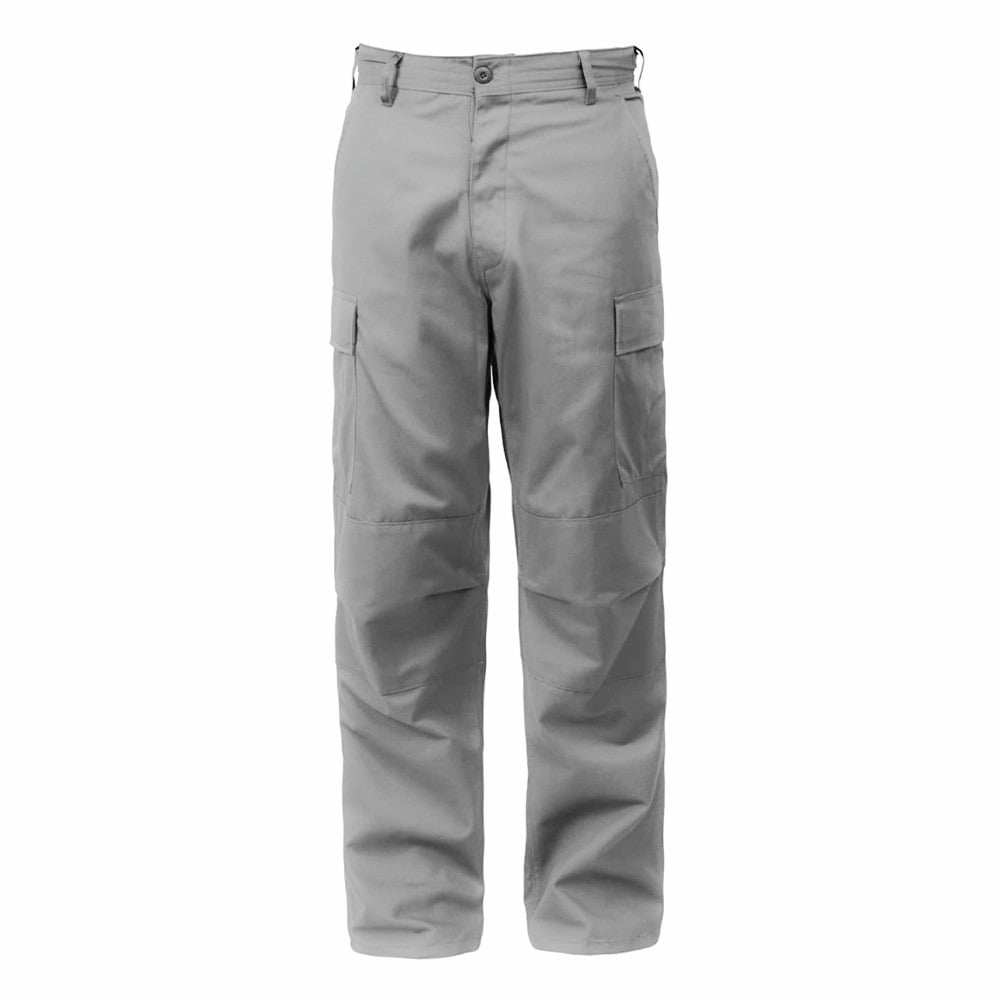 Vintage grey classic straight cotton trousers {398}