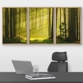 thumbnail image 2 of wall26 Framed Canvas Print Wall Art Set Springtime Sunlight Green Tree Forest Nature Wilderness Photography Realism Rustic Landscape Colorful Cool for Living Room, Bedroom, Office - 16"x24", 2 of 5