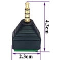 thumbnail image 2 of Terminal de tornillo de 3,5 mm de 4 polos, conector macho de audio TRRS estéreo de 3,5 mm (1/8) a conector hembra de 4 pines AV, convertidor sin soldadura de balun para auriculares de doble, 2 of 5