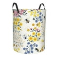 thumbnail image 2 of Bingfone Wildflower Honeybee Waterproof Foldable Laundry Hamper Bucket With Handles For Storage Bin,Clothes Hamper (Small), 2 of 8