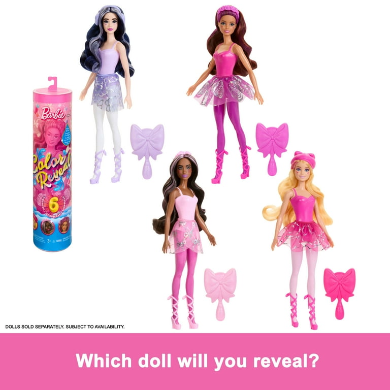 Barbie Color Reveal Ballerina Series Doll Accessories 6 Balletcore Inspired Surprises Styles May Vary