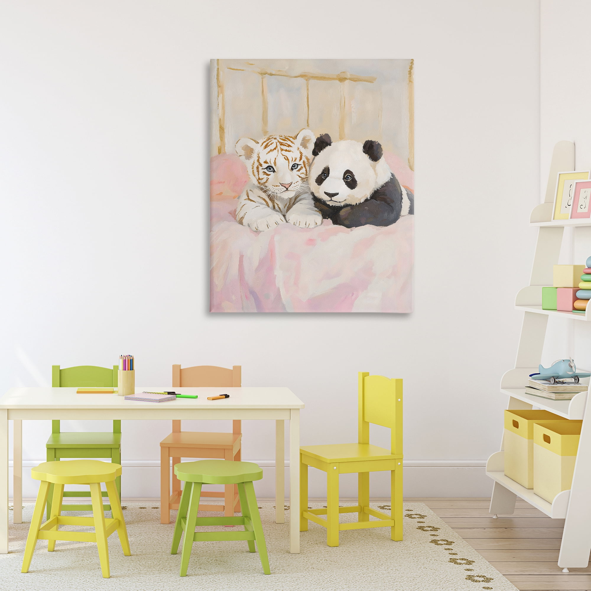 Stupell Industries Baby Panda & Tiger Cuddles Canvas Wall Art, design by The Prints Vibe