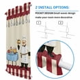 thumbnail image 3 of Chef Door Curtains for Door Window, French Sidelight Front Back Door Curtains With Tieback, Red Fruit Cake Hat Kitchen Gourmet Vintage Kitchen Rod Pocket Drapes Panel, 25"x40", 3 of 5