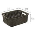 thumbnail image 3 of Sterilite Short Weave Basket Plastic, Espresso, Set of 6, 3 of 9
