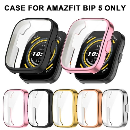 Meijuhuga Watch Screen Protective Case for Amazfit Bip 5 Full Protection High Clarity Anti-Scratch Cover for Xiaomi Huami Amazfit Bip5