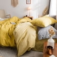 thumbnail image 3 of Luxury 100% Cotton Chenille 4 Pcs Bedding Set - Yellow, 3 of 8