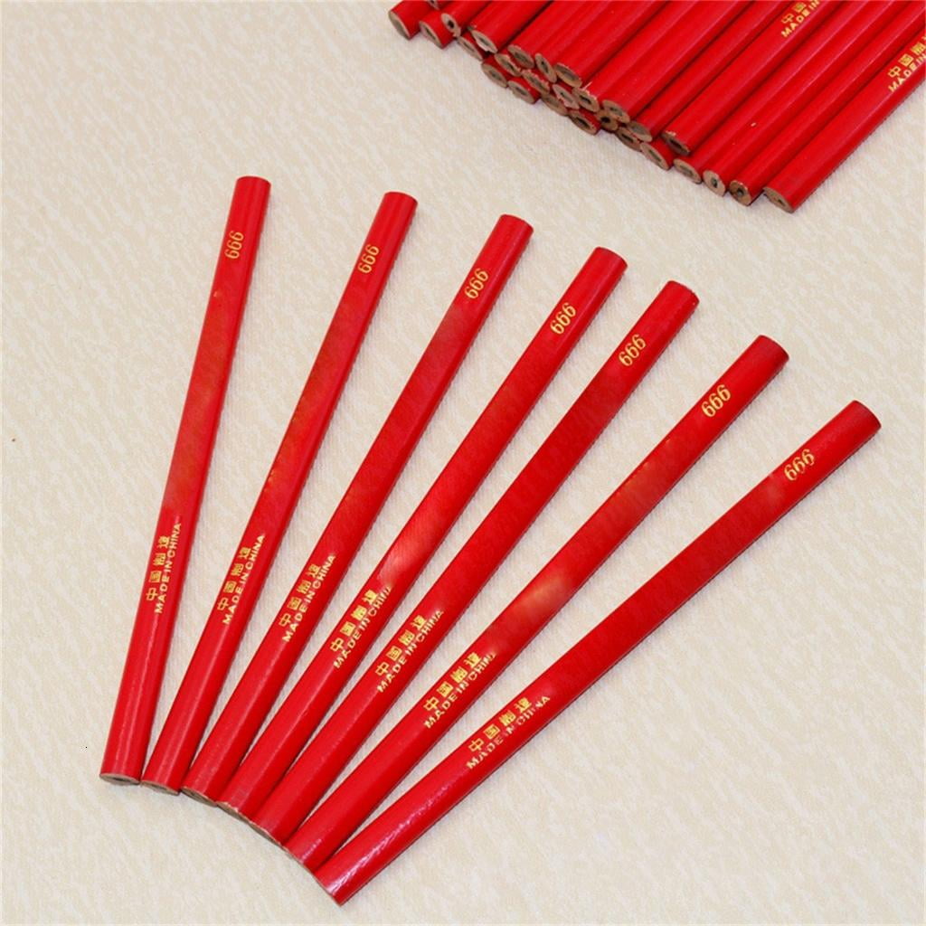 Giaone 100Pcs Professional Drafting Pencils Ergonomic Oval Grip Woodworking Pencil
