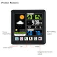 thumbnail image 4 of Bearachild Estación meteorológica digital inalámbrica con sensor exterior Pantalla táctil Reloj de cabecera Termómetro Temperatura del Accesorios para electrodomésticos Negro, 4 of 6