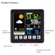 thumbnail image 4 of Bearachild Estación meteorológica digital inalámbrica con sensor exterior Pantalla táctil Reloj de cabecera Termómetro Temperatura del Accesorios para electrodomésticos Negro, 4 of 6