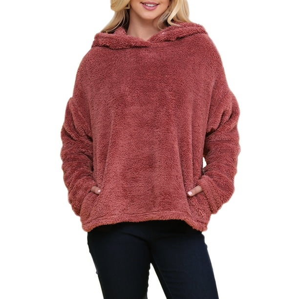 sherpa plus size pullover