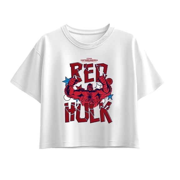 Captain America - Scribble Red Hulk - Youth Girls Boxy T-Shirt