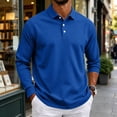 thumbnail image 2 of UDAUDU Mens Long Sleeve Polo Shirts Cotton Collared Shirts Casual Business Work Office Athletic Classic Fit Golf Shirts M, 2 of 9