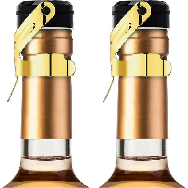 Champagne Stopper, 2pcs Stainless Steel Champagne Bottle Plug Sealer For Cava Prosecco Sparkling Wine Stopper