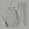 thumbnail image 2 of Jinhomg Womens 2 Piece Outfits Hoodie Sweatsuit Sets Fleece Lounge Hoodies and Baggy Cozy Sweatpant Sets Jogging Suit with Pockets, 2 of 7