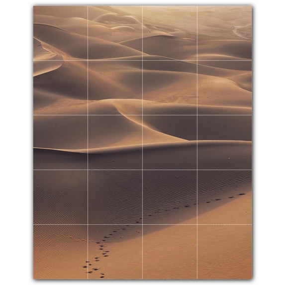 Picture-Tiles.com: Desert Ceramic Tile Wall Mural WAL500491-45XL. 48"W x 60"H using (20) 12" x 12" Ceramic Tiles-Satin Finish