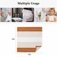 thumbnail image 5 of Orange Beige Stripe Cloth Napkins, Modern Art Horizontal Striped Washable and Reusable Dinner Napkins Set of 8, Table Napkin for Kitchen Party Birthday Wedding Hotel Housewarming 20"x20", 5 of 9