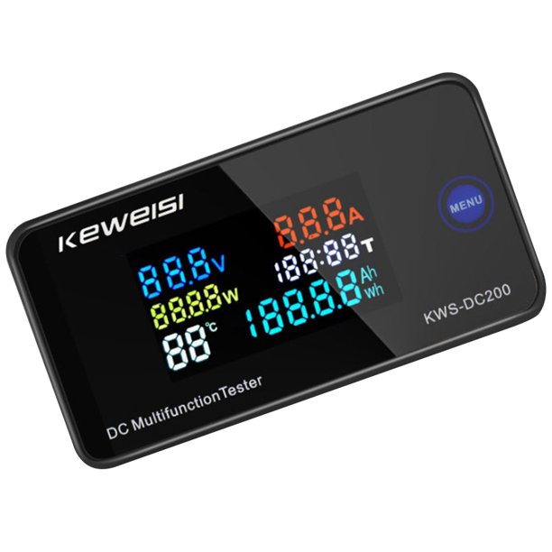 KEWEISI DC 0200V Voltmeter Ammeter KWS Meter LED Digital DC Wattmeter