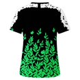 thumbnail image 4 of Fiudx Ofertas y Liquidaciones Blusa de Manga Corta con Cuello Redondo y Estampado para Mujer, 4 of 5