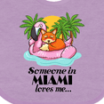 thumbnail image 4 of Inktastic Someone in Miami Loves Me Boys or Girls Baby Bib, 4 of 4
