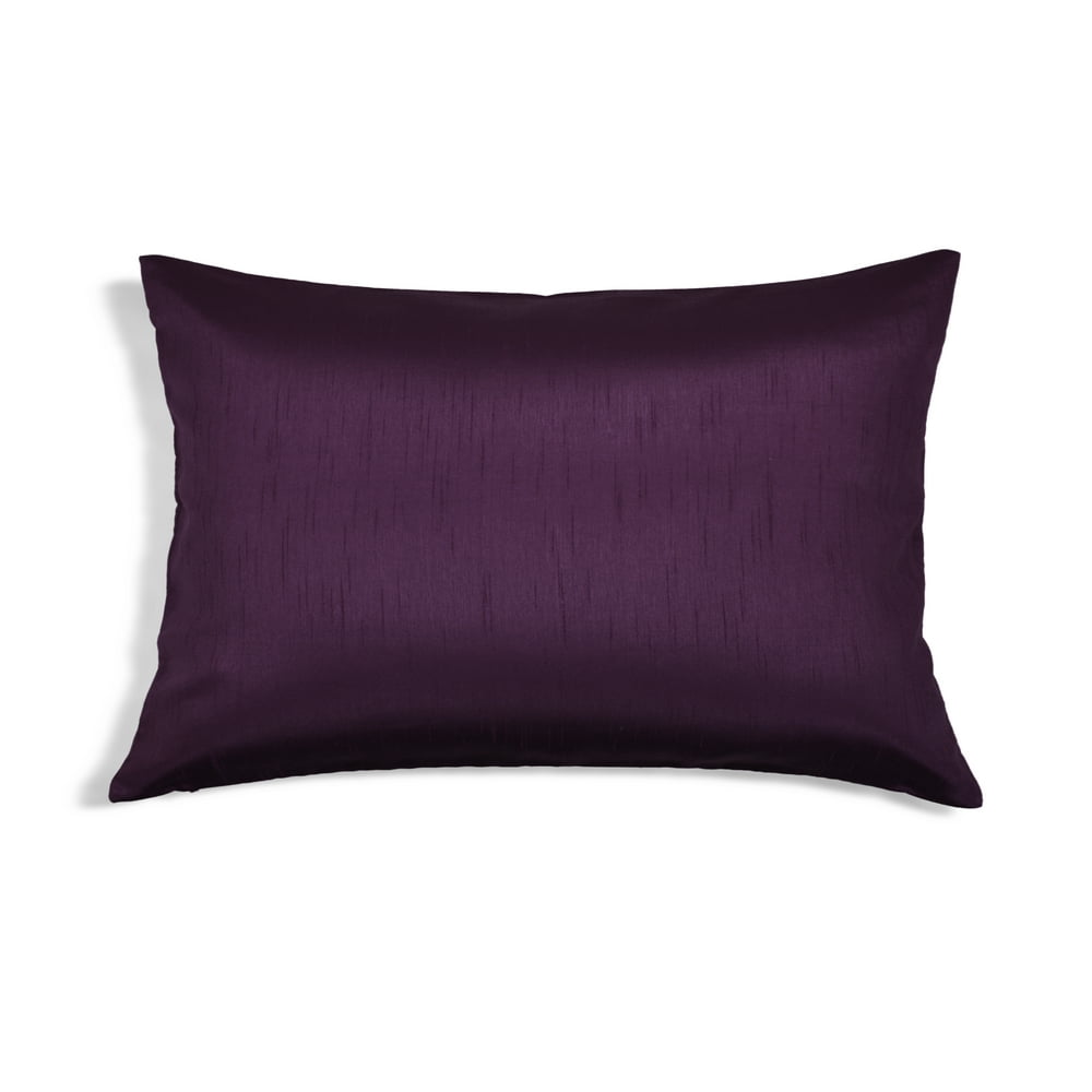 Aiking Home Solid Faux Silk Decorative Throw Pillow COVER 12 by 18