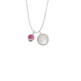 thumbnail image 2 of Delight Jewelry Silvertone Hot Pink Giraffe Print Spinner To the World You are a Mother Locket Necklace, 2 of 4