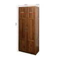 thumbnail image 4 of GZXS 70.87"H Kitchen Pantry Cabinet with 2 Doors and Adjustable Shelves, Freestanding Wooden Cupboard for Kitchen, Dining Room, or Living Room, Walnut, 4 of 9