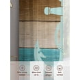 thumbnail image 6 of Nautical Anchor Sheer Curtains 2 Panels Set Vintage Blue Brown Wood Grain Ocean Sheer Window Curtains Light Filtering Rod Pocket Voile Drapes for Bedroom Living Room 52"X96", 6 of 8