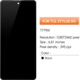 thumbnail image 3 of AGCUT Sceen Replacement for TCL Stylus 5G T779W 6.81" LCD Display Touch Digitizer Assembly with Kit(Black), 3 of 8