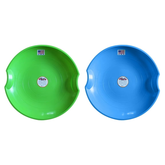 Paricon Flexible Flyer Flying Saucer Snow Sled Combo Pack, 26", Green/Blue