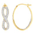 thumbnail image 2 of 10K Yellow and White Gold 1/4 ct TDW Diamond Double Infinity Hoop Earrings (I-J, I1-I2), 2 of 7
