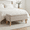 Beige, variant on 32" Wide Storage Ottoman Bench with Built-in Tray, Square Storage Ottoman for Extra Storage, Upholstered Footrest and End of Bed Bench, Perfect for Living Room, Bedroom.