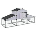 thumbnail image 3 of vidaXL Chicken Coop with Runs and Nest Box Aluminium, 3 of 5