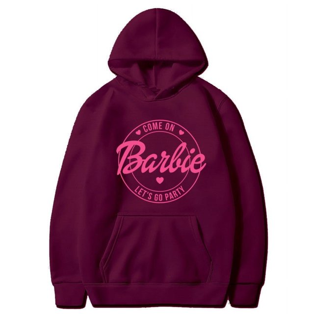 Barbie Let S Go Printed Pattern Ebay Plus Fleece Sweatshirt Hoodie