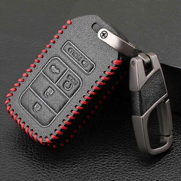 Funda protectora de cuero genuino para llave inteligente de 5 botones para Honda Civic Accord Pilot CRV 2015 2016 2017 2018