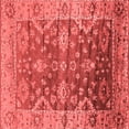 thumbnail image 1 of Ahgly Company Machine Washable Indoor Square Oriental Red Industrial Area Rugs, 7' Square, 1 of 4