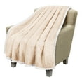 thumbnail image 4 of 50” x 60” Napa Premium Chevron Micro Plush Fleece Sherpa Bed Throw TV Blanket, 4 of 5