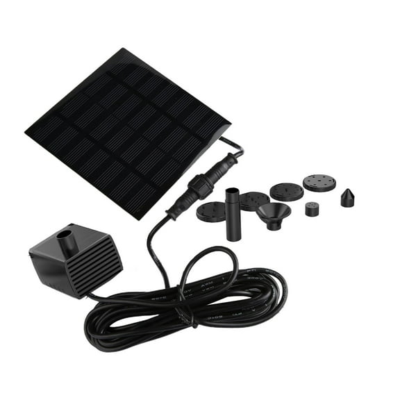 MERILER Solar Fountains Pump - Solar Water Pump Power Panel Kit Submersible Brushless for Garden Water Circulation/Pond Fountains (1x Solar Panels, 6x Nozzle, 2x Adapter)