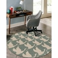 thumbnail image 3 of Unique Loom Outdoor Coastal Collection Area Rug - Seabreeze (6' 1" Round Stone Blue/Ivory), 3 of 9