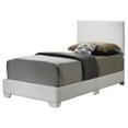 thumbnail image 3 of Glory Furniture Aaron Faux Leather Upholstered Twin Bed in White, 3 of 3