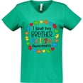 thumbnail image 3 of Inktastic I Love my Brother Autism Awareness Women's V-Neck T-Shirt, 3 of 5