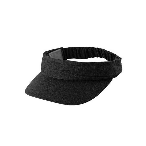 Sports Cotton Twill Convertible Knitted Visor, Black