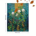 thumbnail image 3 of Jellyfish and Leaves Canvas Print，Coastal Bathroom Living Room Decor, 3 of 8