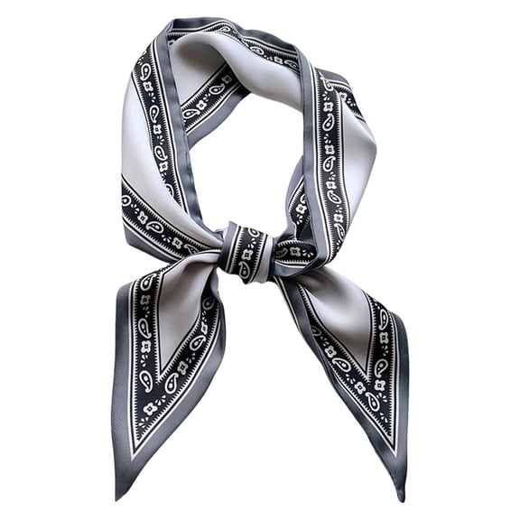 Blue Daily Silk Scarf Long Streamer Wrap Hair Band Necktie Summer Fashion