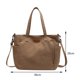thumbnail image 2 of Bolso De Hombro Lona Mujer Tote Gran Capacidad Señora para Deporte Al Aire Libre Caqui, 2 of 8