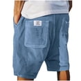thumbnail image 2 of Dxzfnsa Mens Cargo Shorts Chino Cotton Drawstring Casual Shorts Summer Twill Outdoor Short Pants M-5XL, 2 of 5