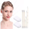 thumbnail image 1 of juego de cintas faciales para levantar la cara incluye 80 unidades de cinta de elevación facial invisible + 8 cuerdas de tracción en 5 tamaños, herramientas de levantamiento de maquillaje, 1 of 3