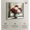 thumbnail image 2 of Window Wine Maroon Vase Canvas Floral Glam Art by Art Remedy, Silver Frame, 40" x 40", 2 of 7