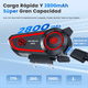 thumbnail image 2 of Audífonos Para casco de Motos Belug DK02 Bluetooth5.2 2800mah Negro con Rojo, 2 of 5